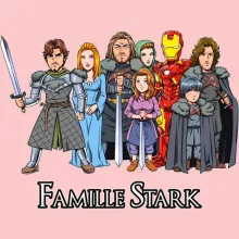 Body bébé (Filles) Eddard « La Famille Stark au complet ! » – Parodie Iron Man
