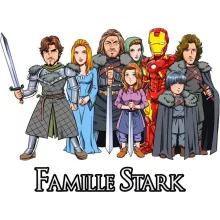 Casquette Enfant Eddard « La Famille Stark au complet ! » – Parodie Iron Man