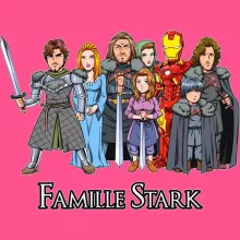 Débardeur Enfant Fille Eddard « La Famille Stark au complet ! » – Parodie Iron Man