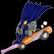 Langärmliges Baby Strampler – Parodie auf Batman