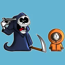 Kenny Baby Bodysuit “Kenny and The Deayh” – South Park parody