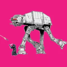Palpatine Vrouwen Tank Top “Palpatine aka Darth Sidious en AT-AT robot” – Star Wars parodie