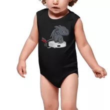 Toothless Sleeveless Baby Bodysuit – How to train your Dragon parody