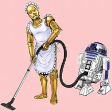 Body de bebé (Chica) R2-D2 “R2-D2 y C-3PO” – Parodia de Star Wars