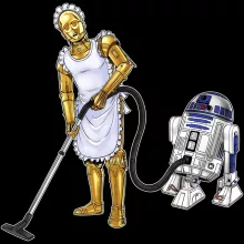 Funda para Smartphone R2-D2 “R2-D2 y C-3PO” – Parodia de Star Wars