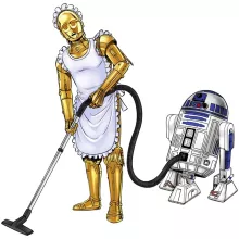 Taza R2-D2 “R2-D2 y C-3PO” – Parodia de Star Wars