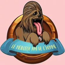 Body bébé (Filles) Chewbacca « Le Meilleur Ami de l'Homme... » – Parodie Star Wars