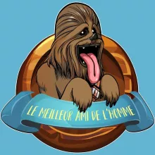 Body bébé Chewbacca « Le Meilleur Ami de l'Homme... » – Parodie Star Wars