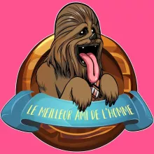 Débardeur Enfant Fille Chewbacca « Le Meilleur Ami de l'Homme... » – Parodie Star Wars