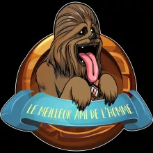 T-Shirt à manches longues Chewbacca « Le Meilleur Ami de l'Homme... » – Parodie Star Wars