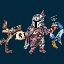 De Mandaloriaan Petten “De Mandaloriaan aka Din Djarin, Wile E. Coyote en Road Runner” – Star Wars parodie