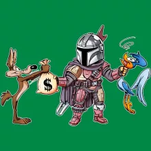 Mando Kid Cap “Mando the Mandalorian aka Din Djarin, Wile E. Coyote and the Road Runner” – Star Wars parody