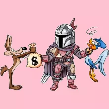 T-shirt Enfant Fille Mando « Le meilleur chasseur de prime de la Galaxie ! » – Parodie Star Wars