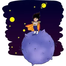 Bonés de Verão para crianças O Principezinho Vegeta – Dragon Ball Z de parodia