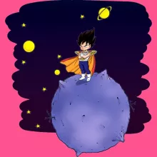 Camisola de alças crianças raparigas O Principezinho Vegeta – Dragon Ball Z de parodia