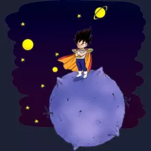 Camisola com capuz O Principezinho Vegeta – Dragon Ball Z de parodia