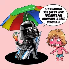 Body bébé (Filles) Luke Skywalker « Le pouvoir du côté Obscur... » – Parodie Star Wars