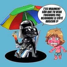 Body bébé Luke Skywalker « Le pouvoir du côté Obscur... » – Parodie Star Wars