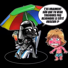 Body bébé manches longues Luke Skywalker « Le pouvoir du côté Obscur... » – Parodie Star Wars
