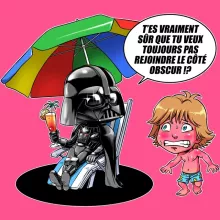 Débardeur Enfant Fille Luke Skywalker « Le pouvoir du côté Obscur... » – Parodie Star Wars