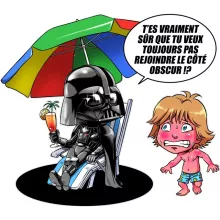 totebag Luke Skywalker « Le pouvoir du côté Obscur... » – Parodie Star Wars