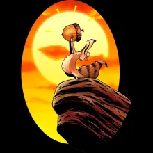 T-shirt Femme Le Roi Lion « Le Roi des Glands - Savane » – Parodie L'âge de Glace