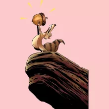 Fatinho para bebé (menina) Scrat “Scrat e O Rei Leão” – A Idade do Gelo de parodia
