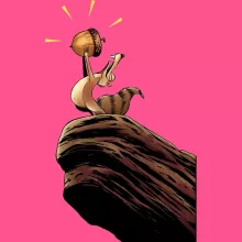 Camisola de alças crianças raparigas Scrat “Scrat e O Rei Leão” – A Idade do Gelo de parodia