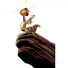 T-shirt criança rapaz Scrat “Scrat e O Rei Leão” – A Idade do Gelo de parodia
