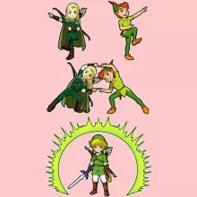 Fatinho para bebé (menina) Link “Link e Legolas” – Zelda de parodia