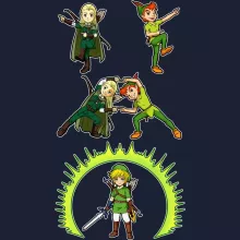 Camisola com capuz Link “Link e Legolas” – Zelda de parodia