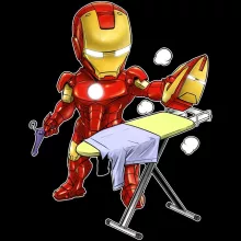 Tony Stark Baby Body långa ärmar “Tony Stark aka Iron Man Järnmannen” – Parodi Iron Man - Järnmannen