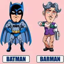 Body bébé (Filles) « Les 2 Super-Héros de la Nuit !! » – Parodie Batman