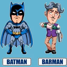 Body bébé « Les 2 Super-Héros de la Nuit !! » – Parodie Batman