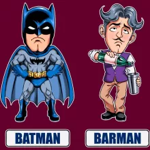 Casquette « Les 2 Super-Héros de la Nuit !! » – Parodie Batman