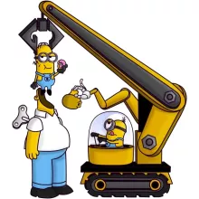 Kévin Sleeveless Baby Bodysuit “Kévin the Minion and Homer Simpson” – Minions parody