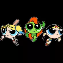 Blossom Petten “Blossom, Bubbles en Buttercup aka Harley Quinn, Wonder Woman en Poison Ivy” – Batman parodie