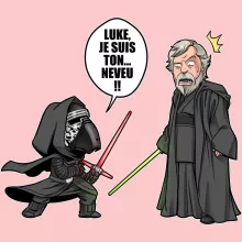 Body bébé (Filles) Kylo Ren Vs Luke Skywalker « Luke, je suis ton... ;) » – Parodie Star Wars