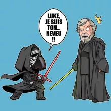 Body bébé Kylo Ren Vs Luke Skywalker « Luke, je suis ton... ;) » – Parodie Star Wars