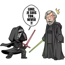 Body bébé Kylo Ren Vs Luke Skywalker « Luke, je suis ton... ;) » – Parodie Star Wars