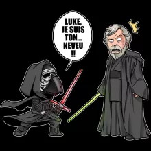 Casquette Kylo Ren Vs Luke Skywalker « Luke, je suis ton... ;) » – Parodie Star Wars