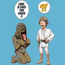 Body bébé Luke Skywalker « Luke, je suis ton chien (Epoque 1ère Trilogie) » – Parodie Star Wars