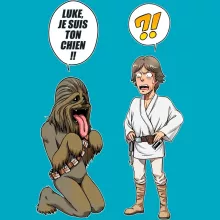 T-shirt Luke Skywalker « Luke, je suis ton chien (Epoque 1ère Trilogie) » – Parodie Star Wars