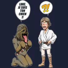 Sweat-Shirt à capuche Luke Skywalker « Luke, je suis ton chien (Epoque 1ère Trilogie) » – Parodie Star Wars