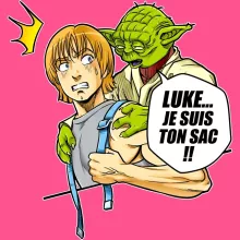 Débardeur Enfant Fille Yoda « Luke... Je suis ton sac !! » – Parodie Star Wars