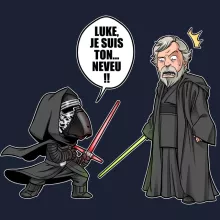 Sweat-Shirt à capuche Kylo Ren Vs Luke Skywalker « Luke, je suis ton... ;) » – Parodie Star Wars