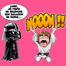 Débardeur Enfant Fille Luke Skywalker « Luke Life Episode I : Un père qui craint » – Parodie Star Wars
