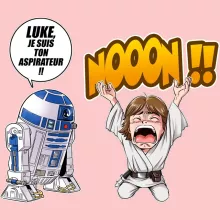 Body bébé (Filles) Luke Skywalker « Luke Life Episode V : un robot...ménager !! » – Parodie Star Wars