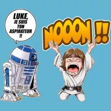 Body bébé Luke Skywalker « Luke Life Episode V : un robot...ménager !! » – Parodie Star Wars