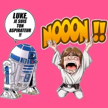 Débardeur Enfant Fille Luke Skywalker « Luke Life Episode V : un robot...ménager !! » – Parodie Star Wars